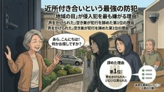 近所付き合いという最強の防犯—「地域の目」が侵入犯を最も嫌がる理由