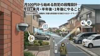 月500円から始められる防犯の段階設計—今日・来月・半年後・1年後にやること