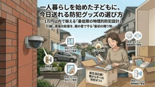 一人暮らしを始めた子どもに、今日送れる防犯グッズの選び方—1万円以内で揃える「最低限の物理的防犯設計」